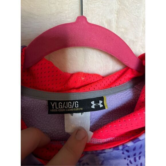 Under Armour Purple Kids Hoodie Girls Size Youth Large - Picture 5 of 8